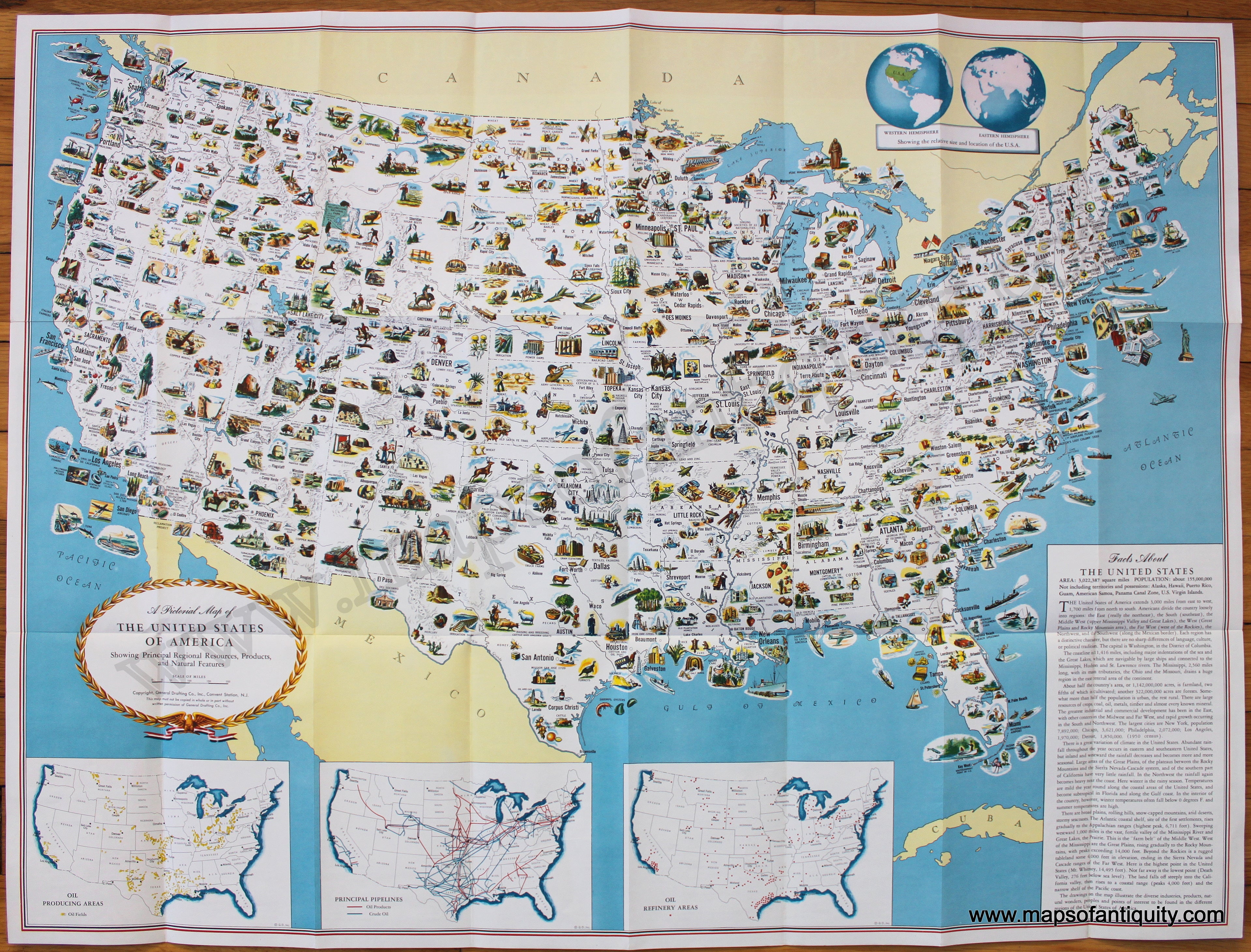 1950 Arkansas, Louisiana & Mississippi Road Map – Std. Oil of New  Jersey (Esso)