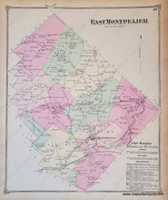 Load image into Gallery viewer, Genuine-Antique-Map-East-Montpelier-VT-Vermont-with-Plainfield-center-and-Duxbury-Corners-1873-Beers-Maps-Of-Antiquity