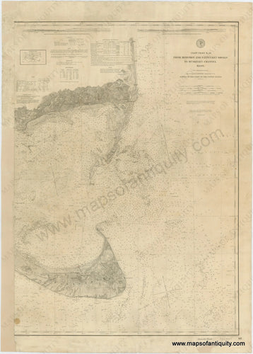 Coast Chart No. 111 From Monomoy And Nantucket Shoals To Muskeget Channel Mass. - Reproduction Map