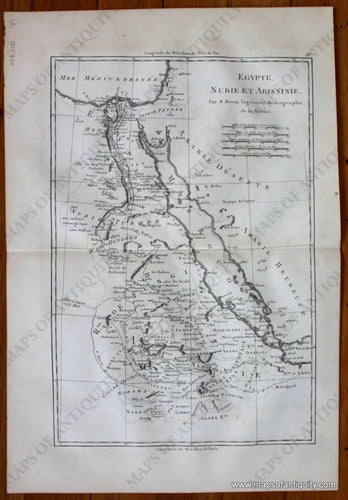 Antique-Map-Africa-Egypt-Nile-Bonne-Desmarest-1787