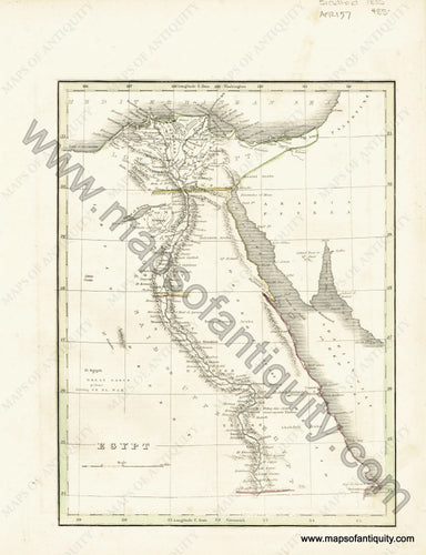 Antique-Hand-Colored-Map-Egypt-Africa-Egypt-1835-T.G.-Bradford-Maps-Of-Antiquity