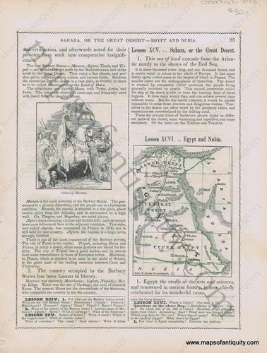 Antique-Printed-Color-Map-Egypt-and-Nubia-1848-Goodrich-Egypt-1800s-19th-century-Maps-of-Antiquity