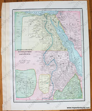 Load image into Gallery viewer, 1892 - India Verso: Egypt Arabia Upper Nubia And Abyssinia &amp; South Africa Antique Map Genuine
