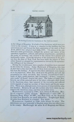 Genuine-Antique-Illustration-The-building-in-which-the-Constitution-of-New-York-was-formed-1841-Barber-Maps-Of-Antiquity