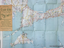 Load image into Gallery viewer, 1920 - Map of Cape Cod and Vicinity - Antique Road Map
