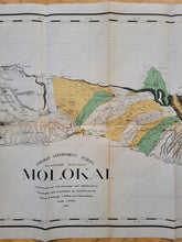 Load image into Gallery viewer, 1906 - Molokai Antique Map Genuine Colored
