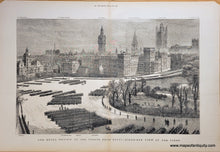 Load image into Gallery viewer, 1882 - The Royal Review of the Troops from Egypt, Bird&#39;s-Eye View of the Scene - Antique Print
