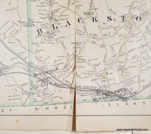 Load image into Gallery viewer, 1898 - Towns of Uxbridge, Mendon, and Blackstone Plate 14 (MA) - Antique Map
