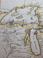 Load image into Gallery viewer, 1755 - Great Lakes - Partie Occidentale de la Nouvelle France ou du Canada - Antique Map
