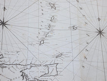Load image into Gallery viewer, 1807 - A New Chart of the Caribbean Sea and Isles Including the Coast of Guayana---Accurately drawn from the Authentic Documents by R. Blachford - Antique Chart
