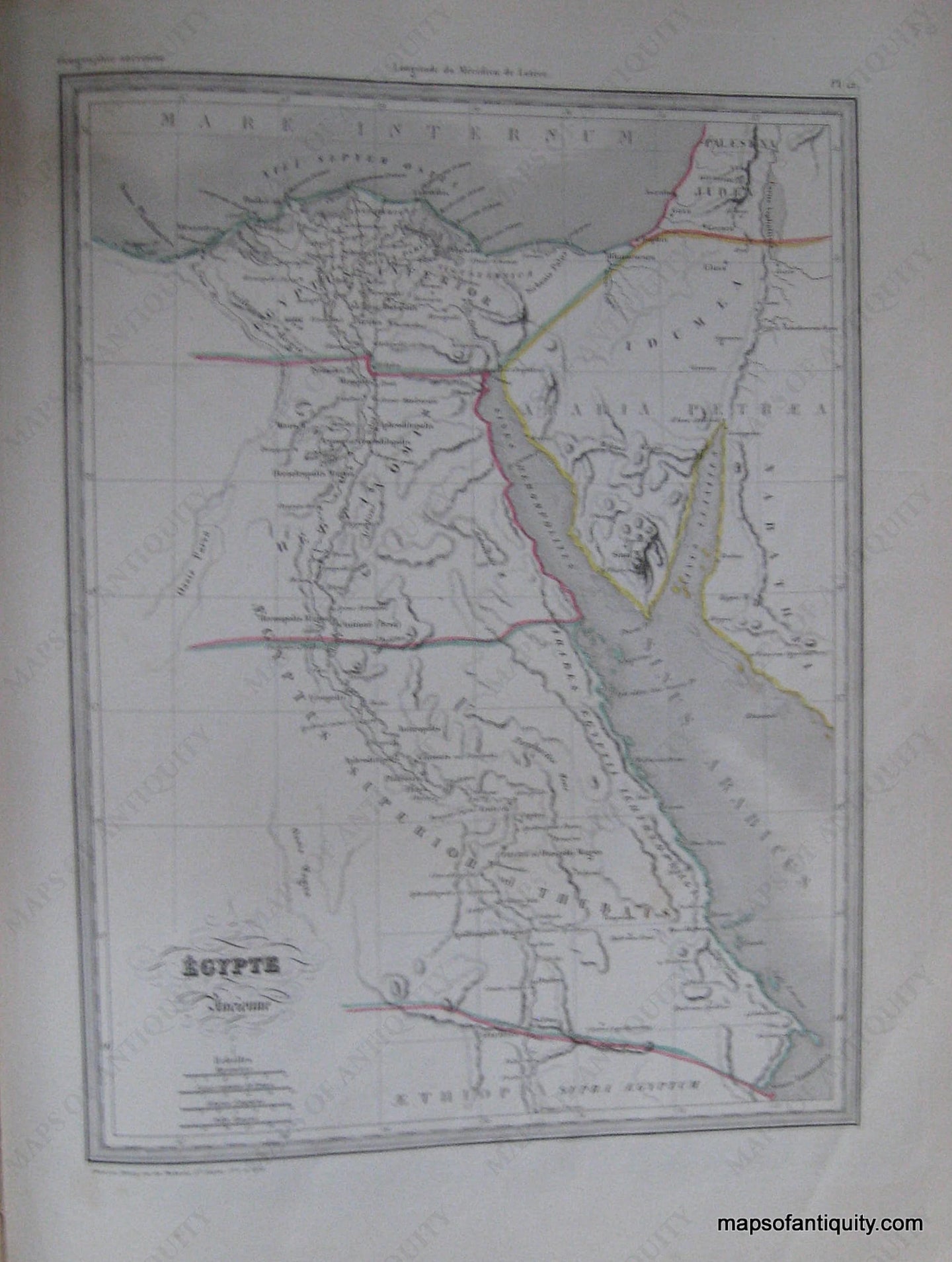 Antique-Hand-Colored-Map-Egypte-Ancienne.-Africa--1842-Malte-Brun-Maps-Of-Antiquity