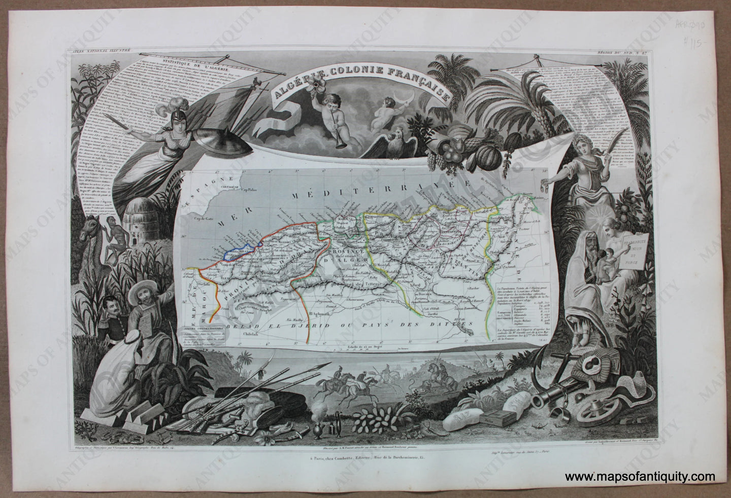 Antique-Map-Algerie-Colonie-Francaise