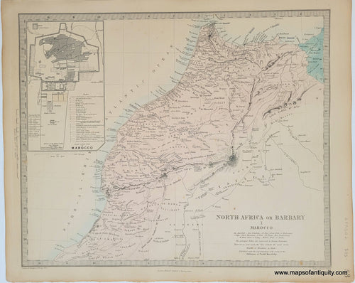 Genuine-Antique-Map-North-Africa-or-Barbary-I-Marocco-North-Africa--1860-SDUK-Society-for-the-Diffusion-of-Useful-Knowledge-Maps-Of-Antiquity-1800s-19th-century