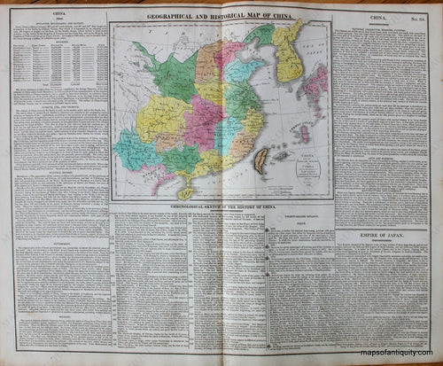 Antique-Hand-Colored-Map-Geographical-and-Historical-Map-of-China.-No.-64.-Asia-China-1821-Lavoisne-Maps-Of-Antiquity