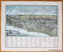 Load image into Gallery viewer, 1894 - Sumatra Verso: Birds-Eye-View Of The Holy Land Antique Map Genuine Printed-Color
