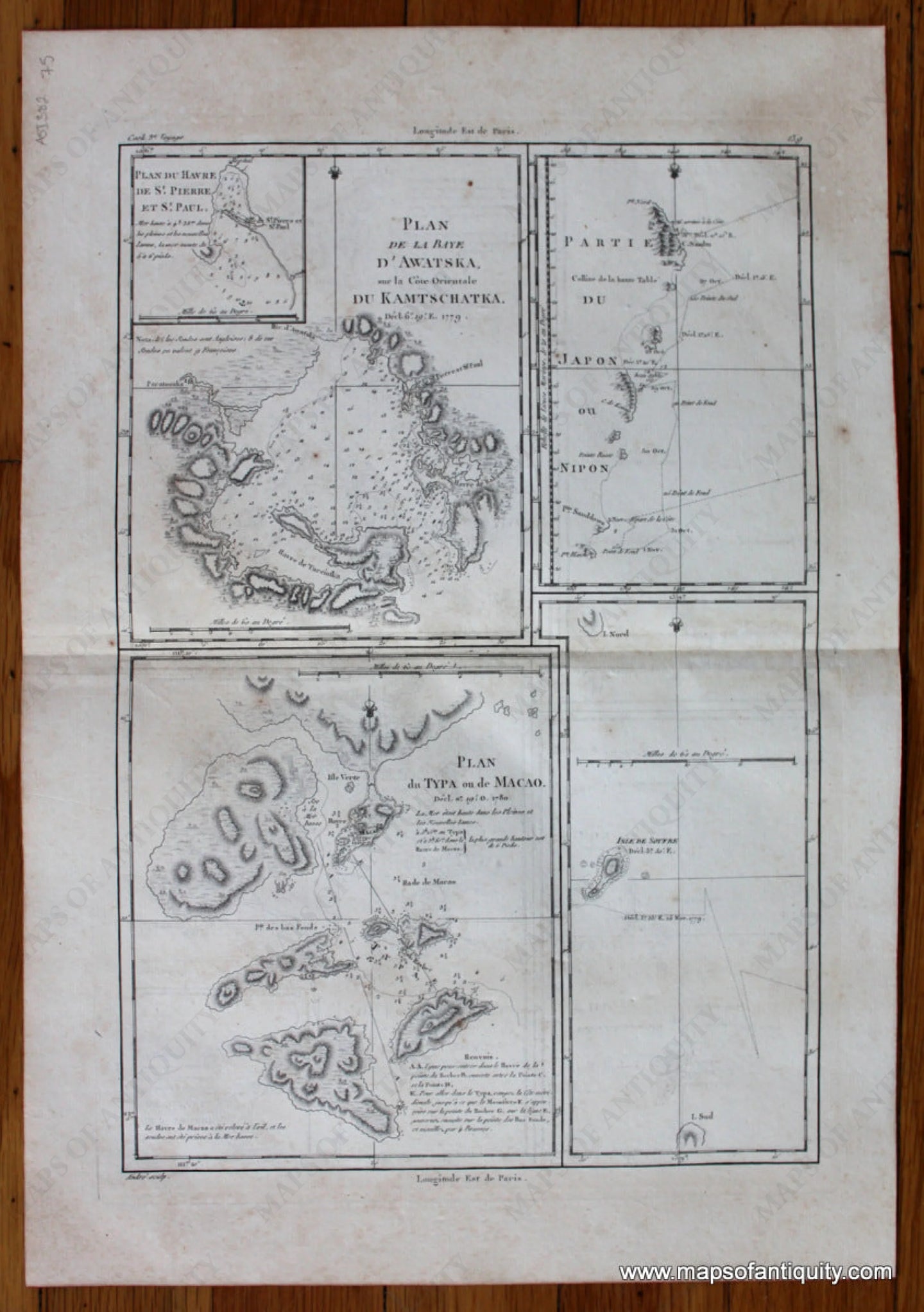 Antique-Map-Asia-Russia-Japan-Macau-Iwo-Jima-Captain-Cook-Bonne-Desmarest-1787