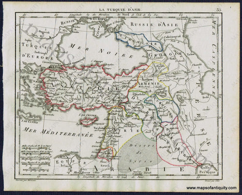 Antique-Map-Turkey-La-Turquie-d'Asie-Herrison-French-1806-1800s-Early-19th-Century-Maps-of-Antiquity