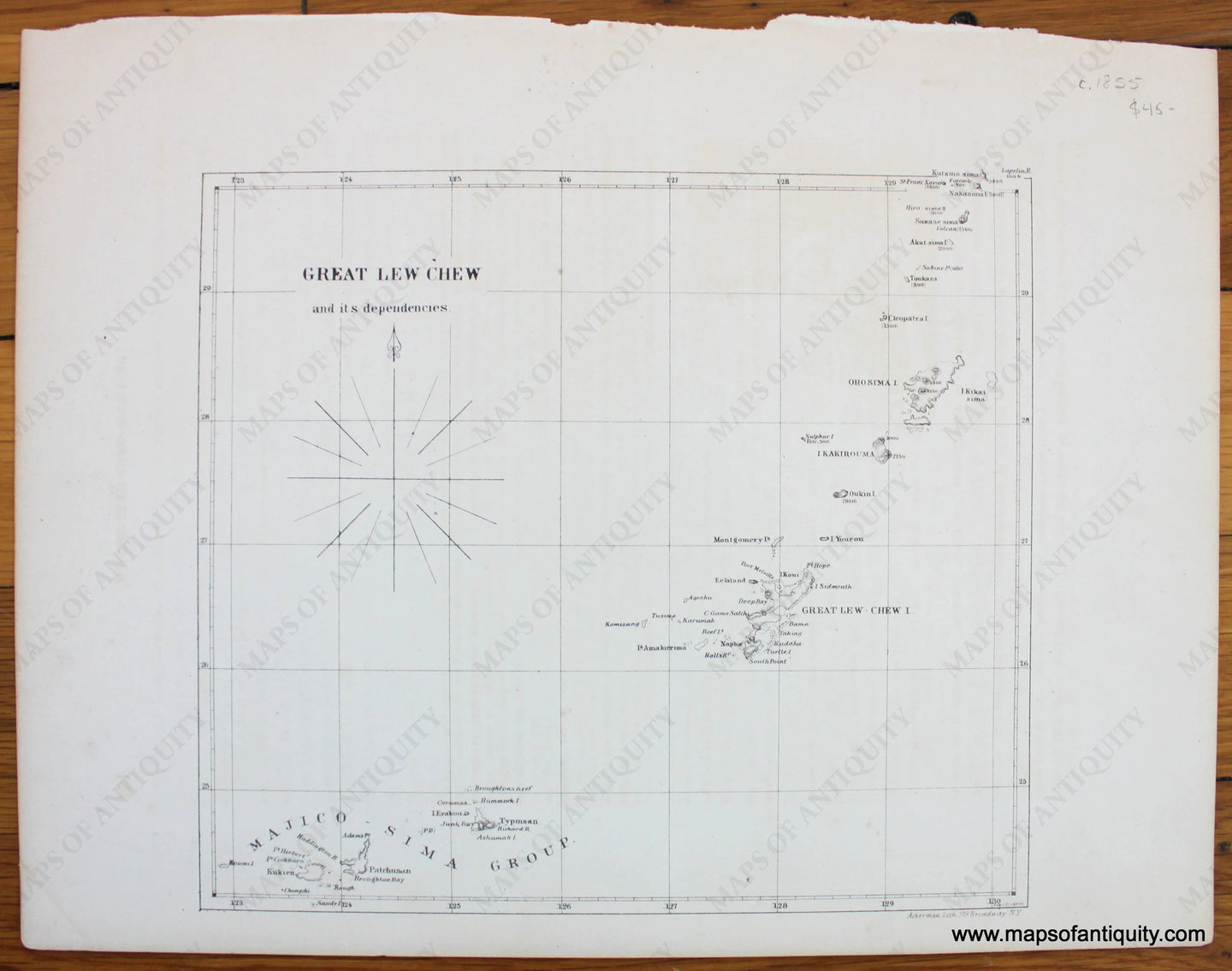 Antique-Map-Great-Lew-Chew-and-its-Dependencies-Okinawa-environs-Japan-Maps-of-Antiquity