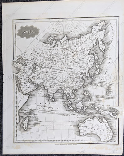 Genuine-Antique-Map-Asia.-Asia--1834-Samuel-Walker-Maps-Of-Antiquity-1800s-19th-century