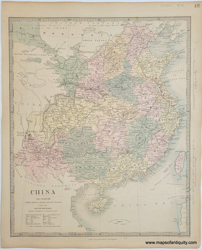 Genuine-Antique-Map-China-China--1860-SDUK-Society-for-the-Diffusion-of-Useful-Knowledge-Maps-Of-Antiquity-1800s-19th-century