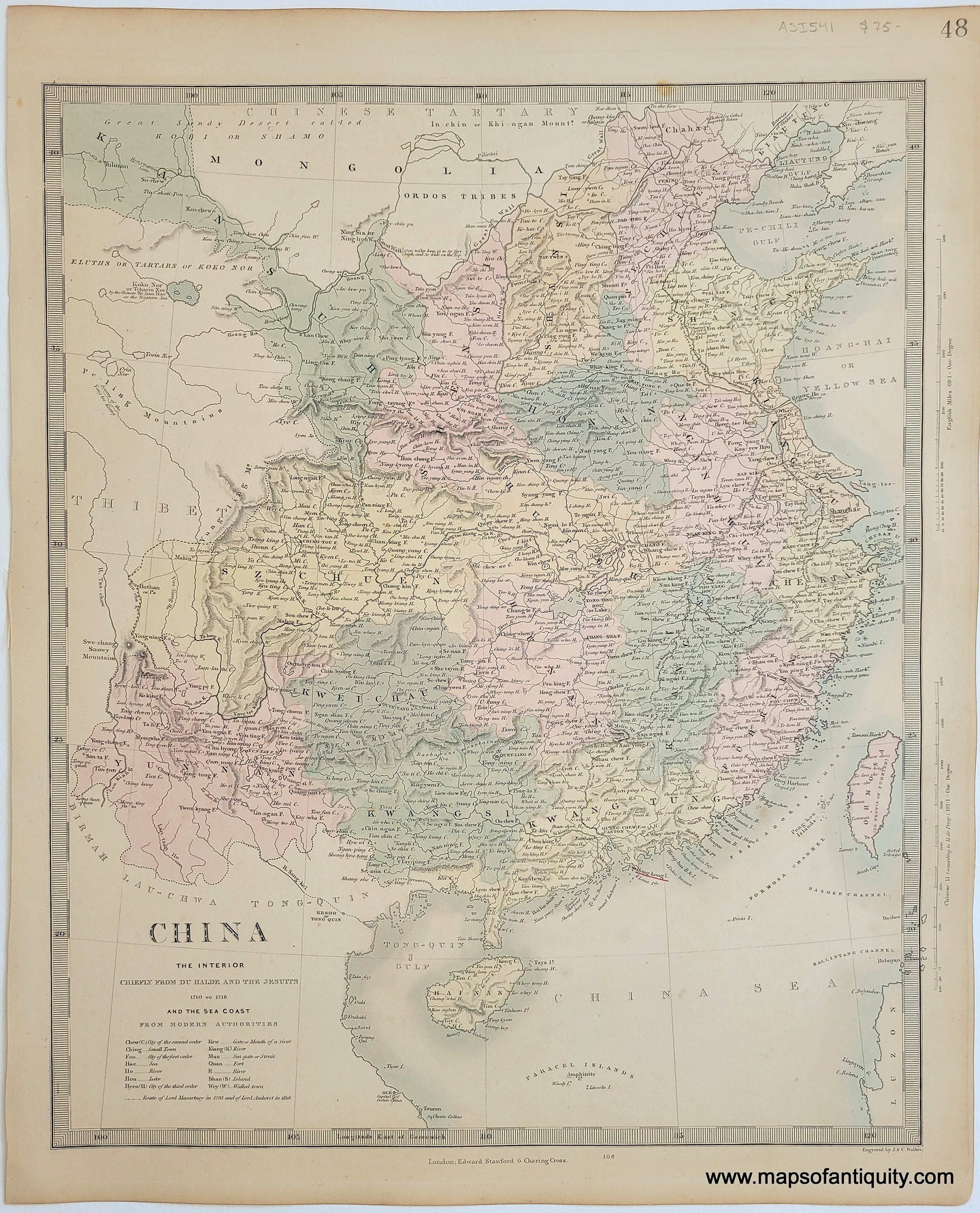 Genuine-Antique-Map-China-China--1860-SDUK-Society-for-the-Diffusion-of-Useful-Knowledge-Maps-Of-Antiquity-1800s-19th-century