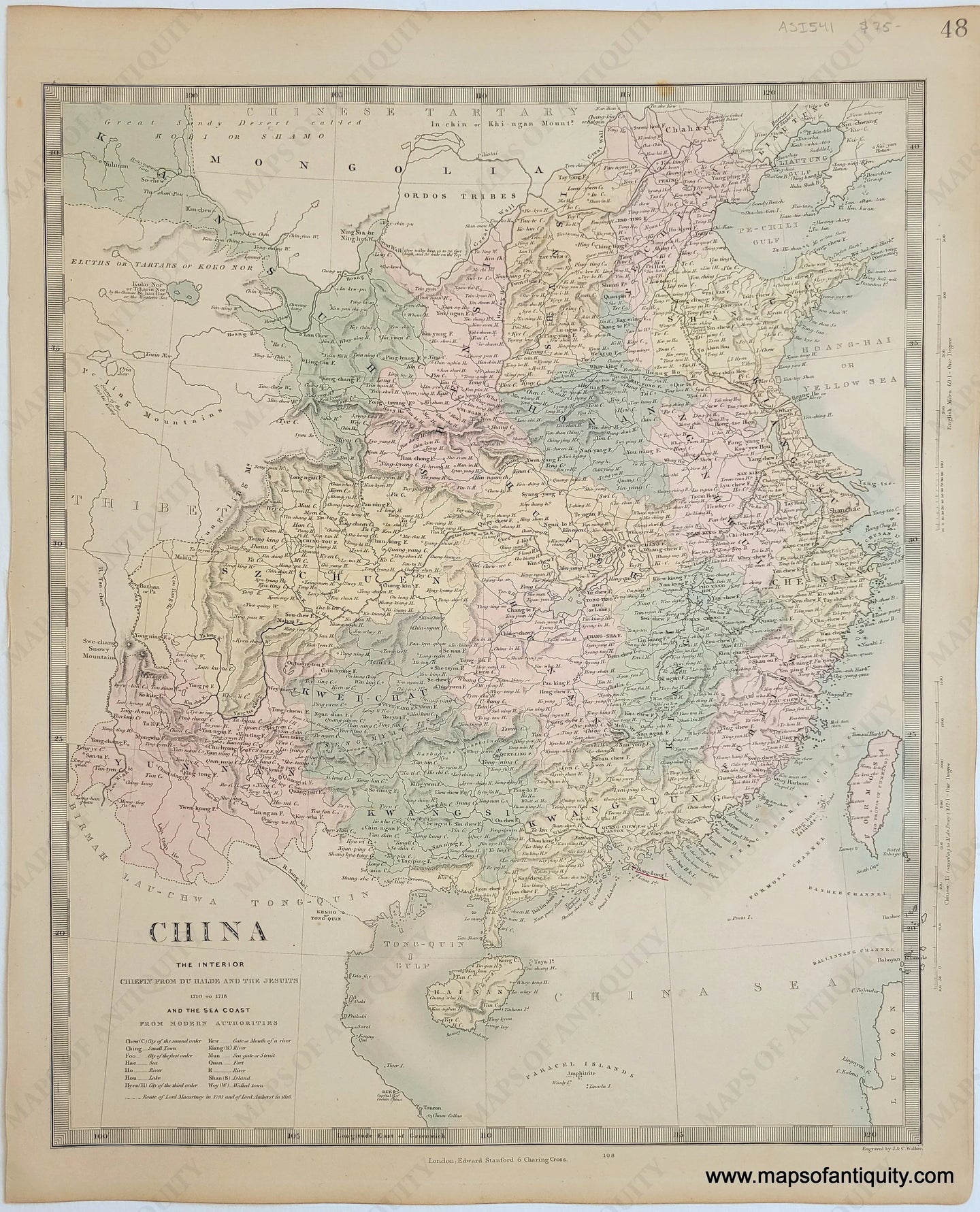 Genuine-Antique-Map-China-China--1860-SDUK-Society-for-the-Diffusion-of-Useful-Knowledge-Maps-Of-Antiquity-1800s-19th-century