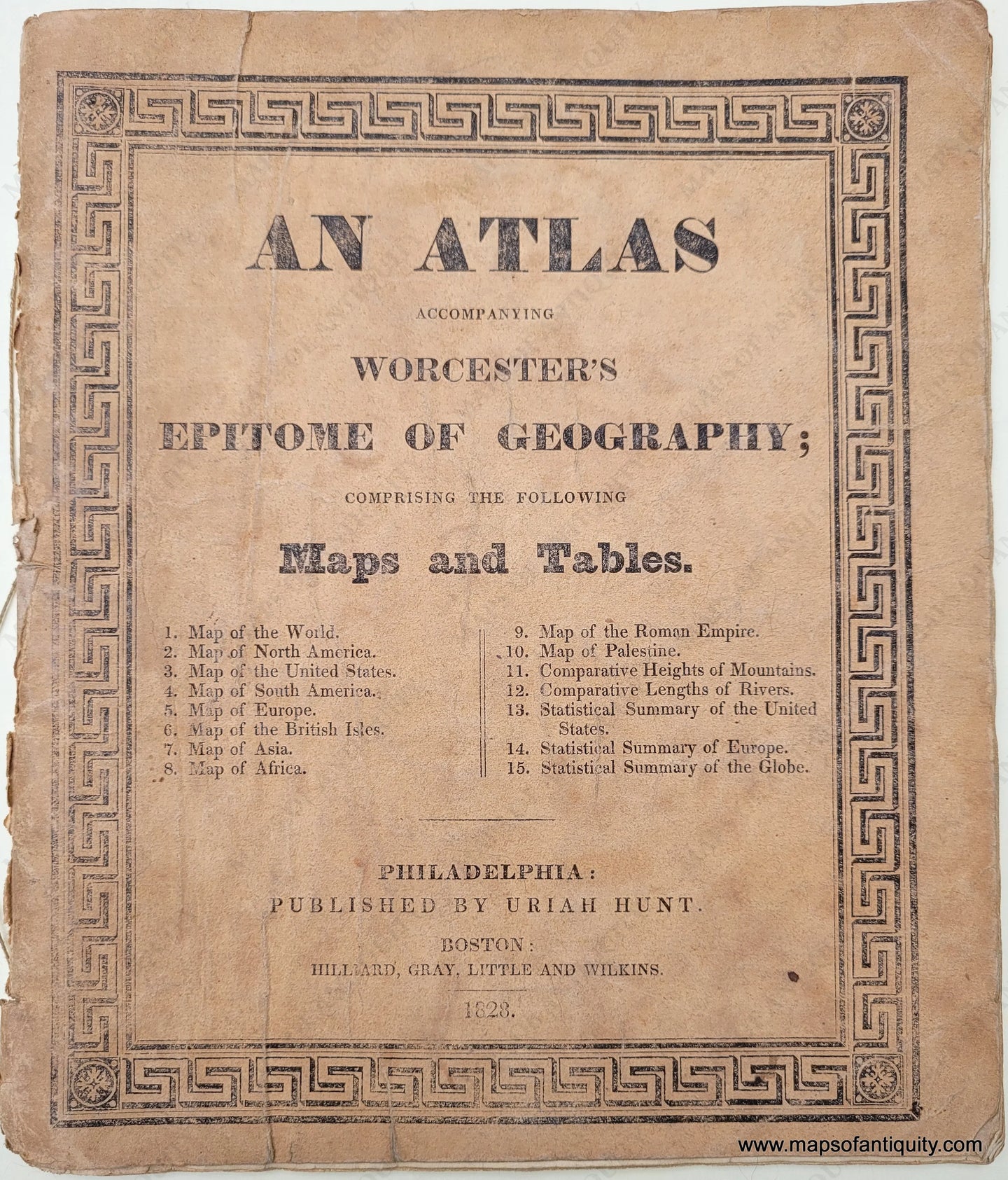 Genuine-Antique-Hand-Colored-Atlas-An-Atlas-accompanying-Worcesters-Epitome-of-Geography-1828-Hunt-Maps-Of-Antiquity