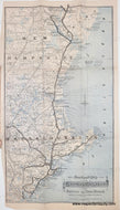 1884 - Sea Coast Map of the Eastern Railroad from Boston to York Beach in The North Shore of Massachusetts Bay Illustrated Guide - Genuine Antique Tourism Booklet