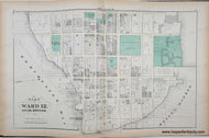 Genuine-Antique-Map-Part-of-Ward-12-South-Boston-Plate-H-1874-Hopkins-Maps-Of-Antiquity