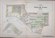 Genuine-Antique-Map-Part-of-Seventh-Ward-Boston-Plate-I-1874-Hopkins-Maps-Of-Antiquity