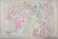 Genuine-Antique-Map-Part-of-Ward-16-Dorchester-Plate-L-1874-Hopkins-Maps-Of-Antiquity