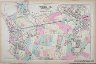 Genuine-Antique-Map-Part-of-Ward-16-Dorchester-Plate-N-1874-Hopkins-Maps-Of-Antiquity