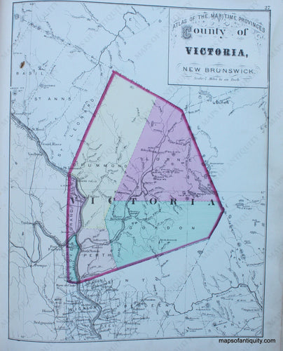 Antique-Hand-Colored-Map-Atlas-of-the-Maritime-Provinces-County-of-Victoria-New-Brunswick-North-America-Canada-1879-Roe-Maps-Of-Antiquity