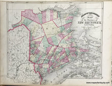 Load image into Gallery viewer, 1875 - Sheet With Three Maps: Centerfold- Map Of The Province Manitoba / Verso Maps- New Brunswick;
