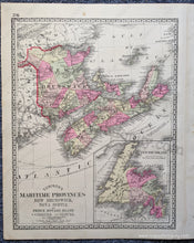 Load image into Gallery viewer, 1888 - Double-Sided Sheet With Multiple Maps: Centerfold Tunison’s Canada; Versos: Central
