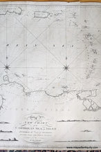 Load image into Gallery viewer, 1807 - A New Chart Of The Caribbean Sea And Isles Including Coast Guayana---Accurately Drawn From
