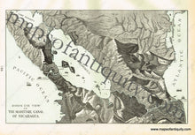 Load image into Gallery viewer, 1900 - West Indies Verso: Birds Eye View Of The Maritime Canal Nicaragua And Map Bahama Islands
