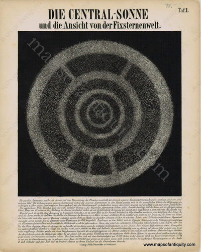 Antique-Map-Die-Central-Sonne-und-die-Ansicht-von-der-Fixsternenwelt.