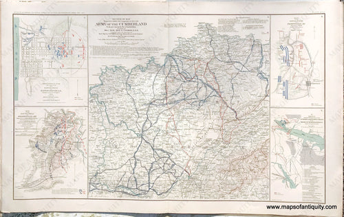 Antique-Lithograph-Print-Ã‚Â Plate-24.-Campaigns-in-which-the-Army-of-the-Cumberland-took-part-during-the-War-of-the-Rebellion-/-Battle-Field-of-Baton-Rouge-LA-August-5th-1862-/-Battle-Field-of-Perryville-KY-October-8th-1862-(Major-Gen.-Buell)-/-Battle-Field-of-Perryville-KY-(Major-Gen.-Polk)-/-Siege-of-Washington-NC-1892-US-War-Dept.-Civil-War-Civil-War-1800s-19th-century-Maps-of-Antiquity