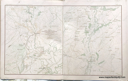 Antique-Lithograph-Print-Plate-52.-Valley-of-the-Red-River-LA.-from-Mississippi-River-to-Shreveport-spring-1864.-1893-US-War-Dept.-Civil-War-Civil-War-1800s-19th-century-Maps-of-Antiquity