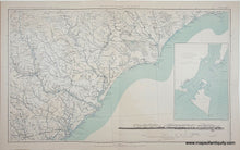 Load image into Gallery viewer, 1894 - Plate 139. General Topographical Map. Sheet IV. Sections of North Carolina and South Carolina. - Antique Print
