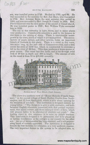 Antique-Illustration-Illustrations-Northern-view-of-Mount-Holyoke-Female-Seminary