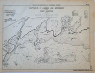 1929 - Captain’s Island Harbor And Greenwich Conn. And Port Chester New York Antique Chart