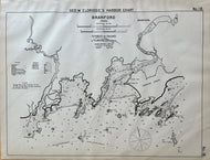 Black-and-White-Antique--Nautical-Chart-Branford-Connecticut-CT-United-States-Northeast-1910-Eldridge-Maps-Of-Antiquity