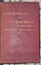 Load image into Gallery viewer, 1886 - Colton’s Road Map Of Litchfield And Fairfield Counties Western Connecticut Antique Genuine
