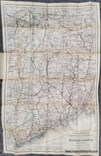 Load image into Gallery viewer, Folding map of Fairfield and Litchfield Counties in Connecticut with the surrounding areas including part of Westchester and Dutchess Counties in NY
