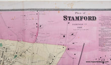 Load image into Gallery viewer, 1872 - Plan of Stamford, Fairfield, CT - Antique Map
