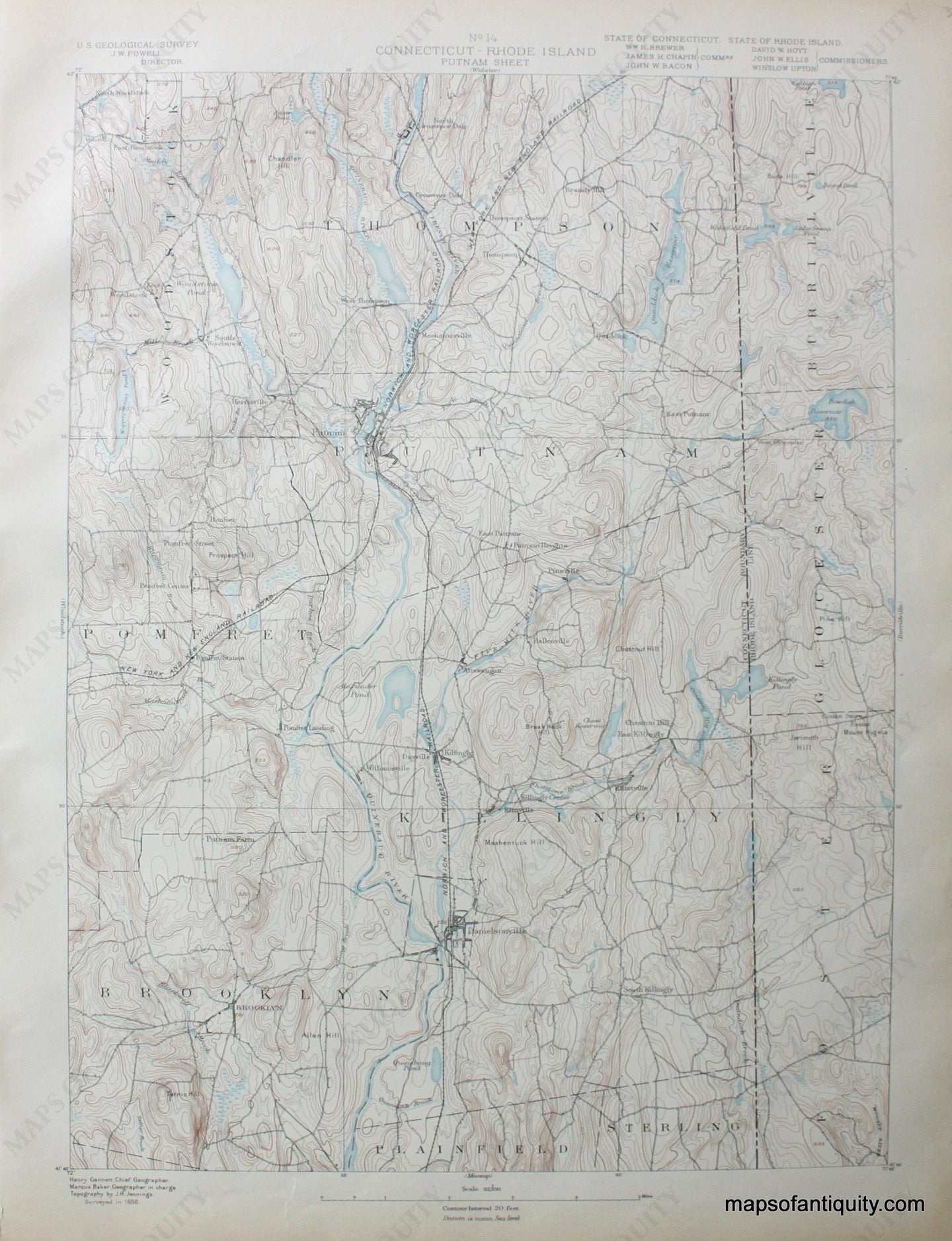 Topographical-Map-CT-Putnam-sheet-antique-topo-map-United-States-Connecticut-1888-USGS-Maps-Of-Antiquity