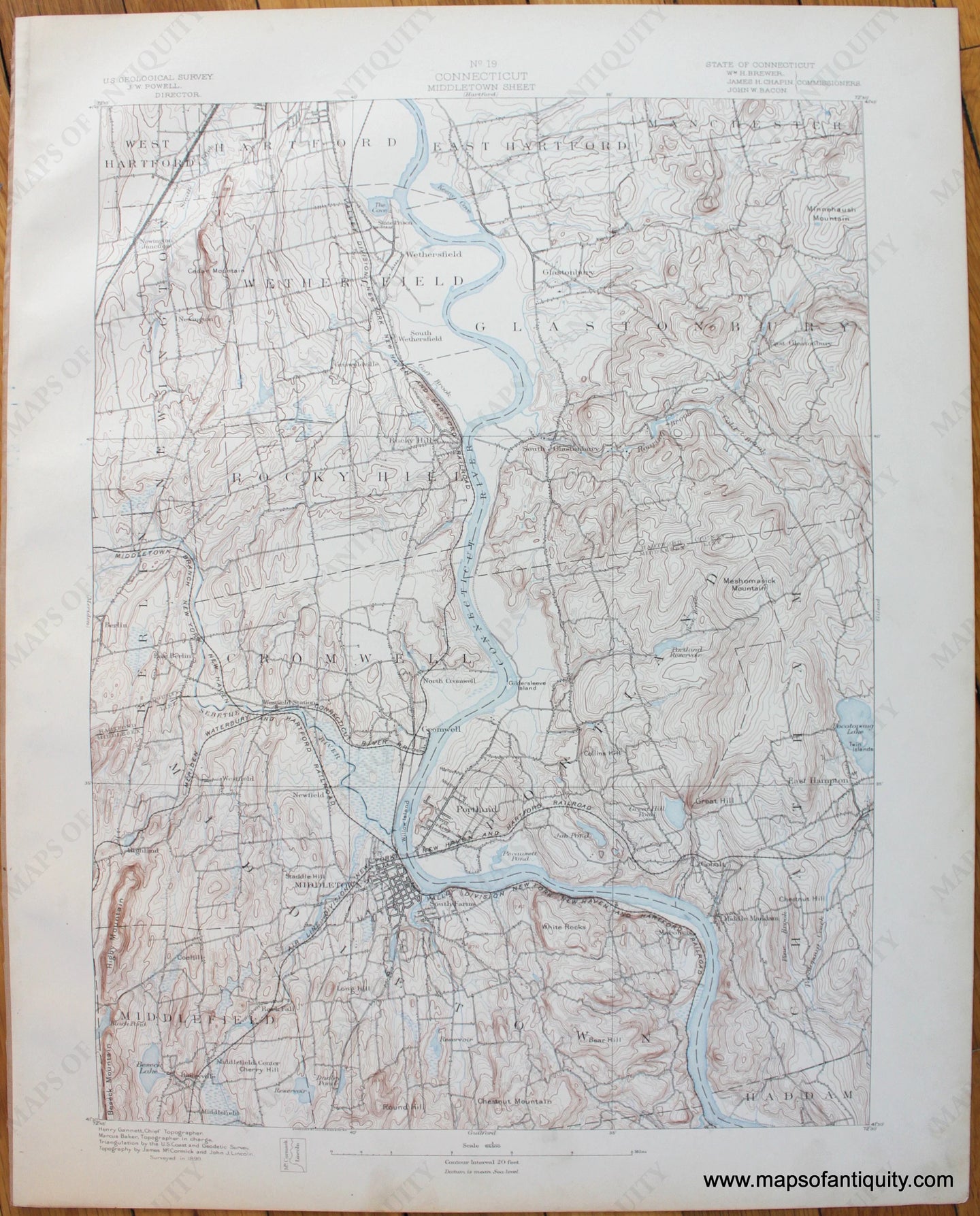 CT-Middletown-sheet-antique-topo-map