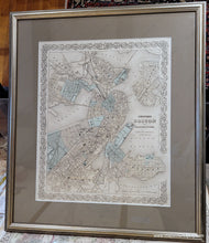 Load image into Gallery viewer, Framed-Genuine-Antique-Hand-Colored-Map-Map-of-Boston-and-Adjacent-Cities.--1855-Colton-Maps-Of-Antiquity
